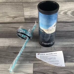 Carnival Cruise Lines Imagination ￼Tumbler with Lid & Straw New Sealed